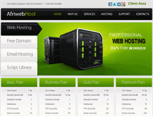 Tablet Screenshot of afriwebhost.com